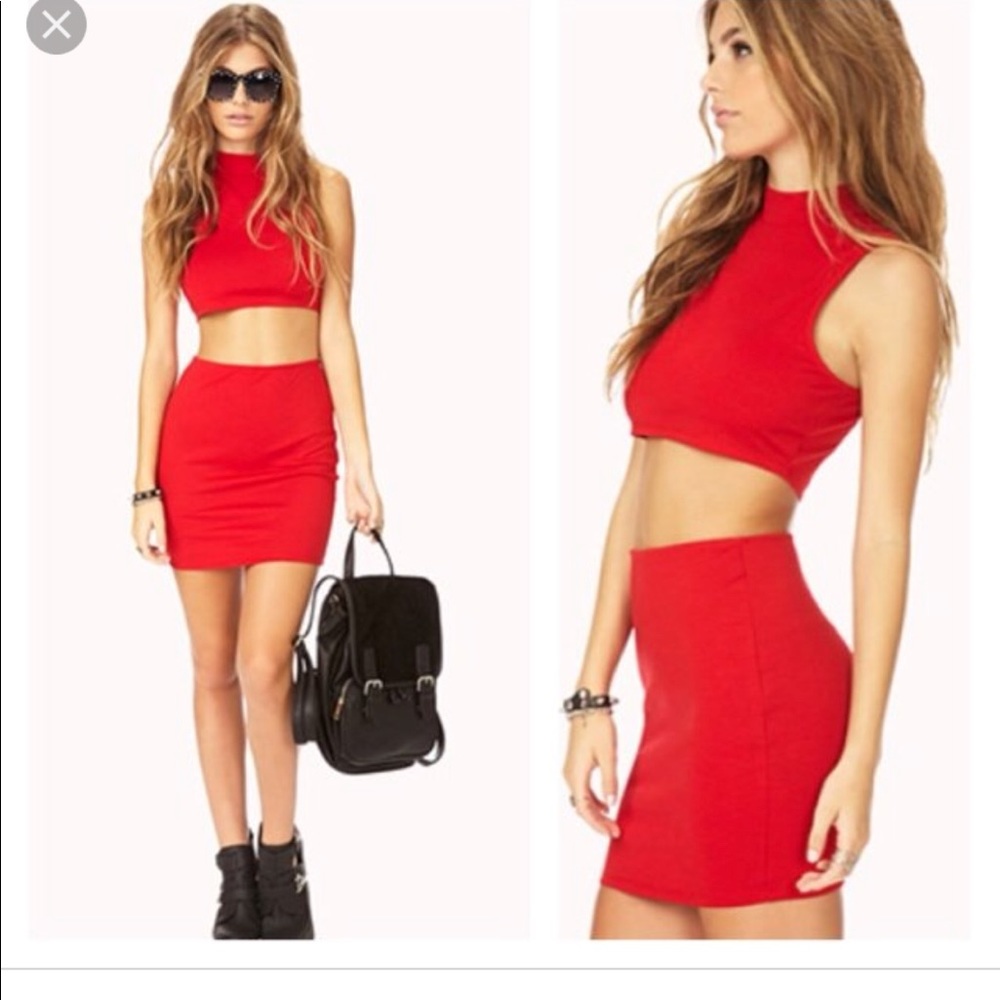 Red Cut out Dress